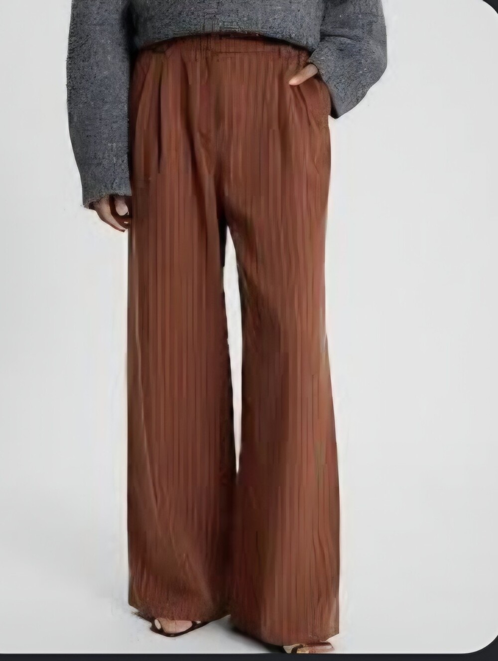 NWT Express Pinstripe Relaxed Trouser Pants Rust Size 4R